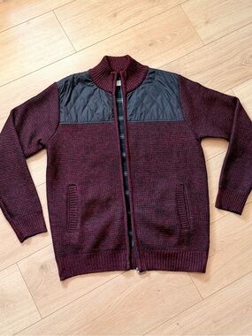 Day & Age Men's Fleece-Lined Zip Sweater Jacket (M)
